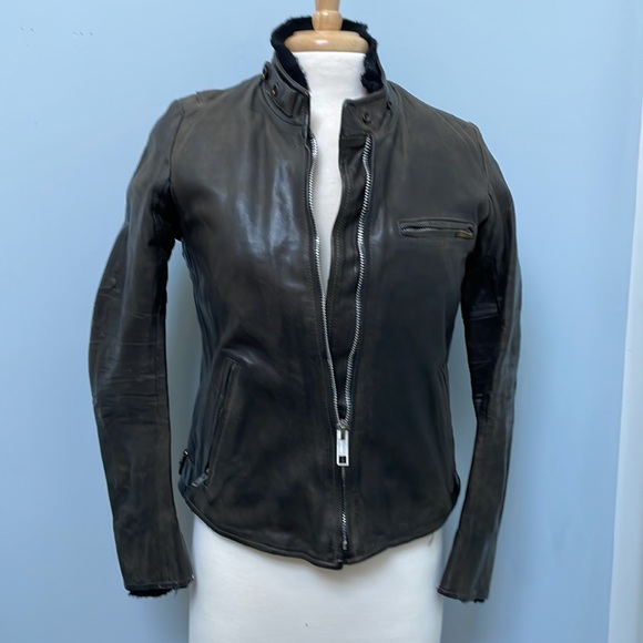 Golden Goose Deluxe Brand - leather jacket with shearling liner - Picture 2 of 14